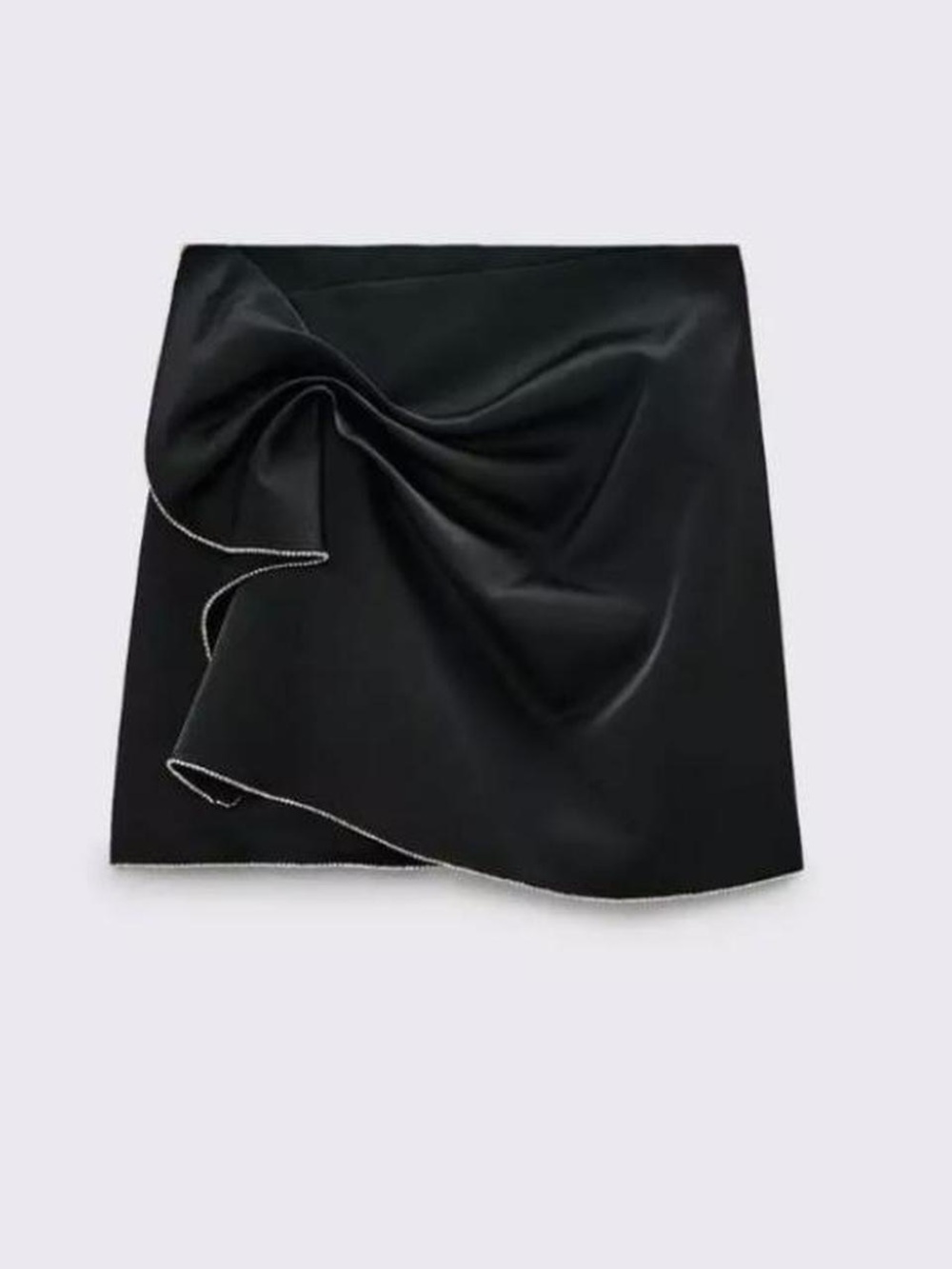 Zara Black Mini Skirt with Contrast Trim